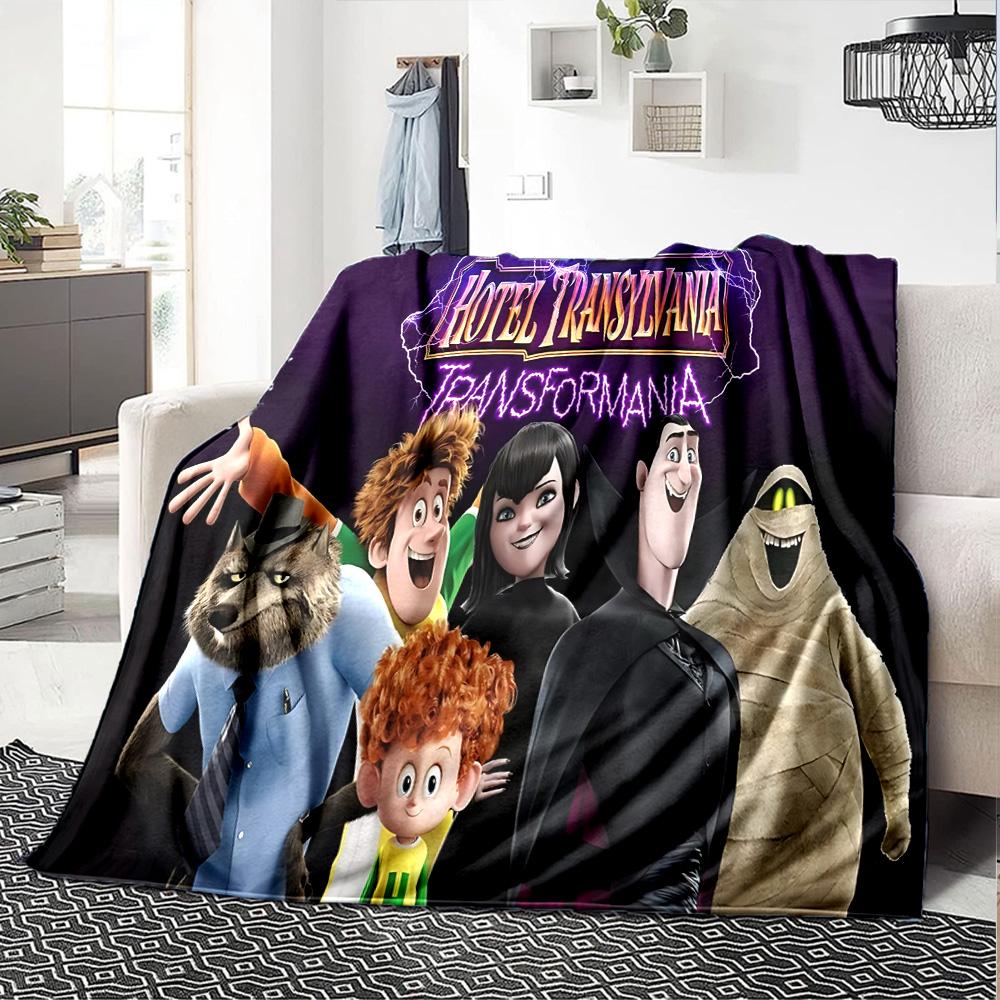 1pz Hotel Transylvania Transformania Coperta in Flanella per Avventura Super Morbida Carina Coperta Comfort per Viaggio Biancheria da Letto Divano Divano Coperta Y73031
