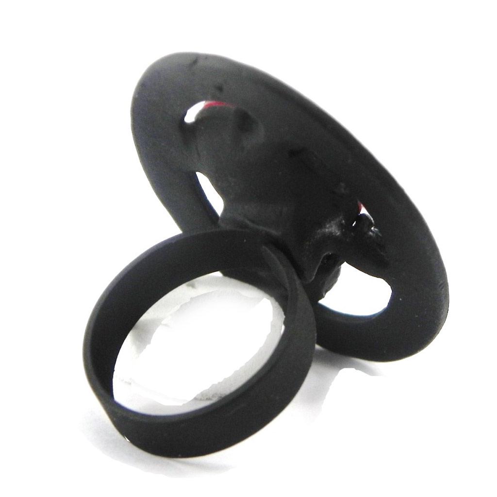 NOA [I2106] - Designer Ring 'Mélusine' Red Black