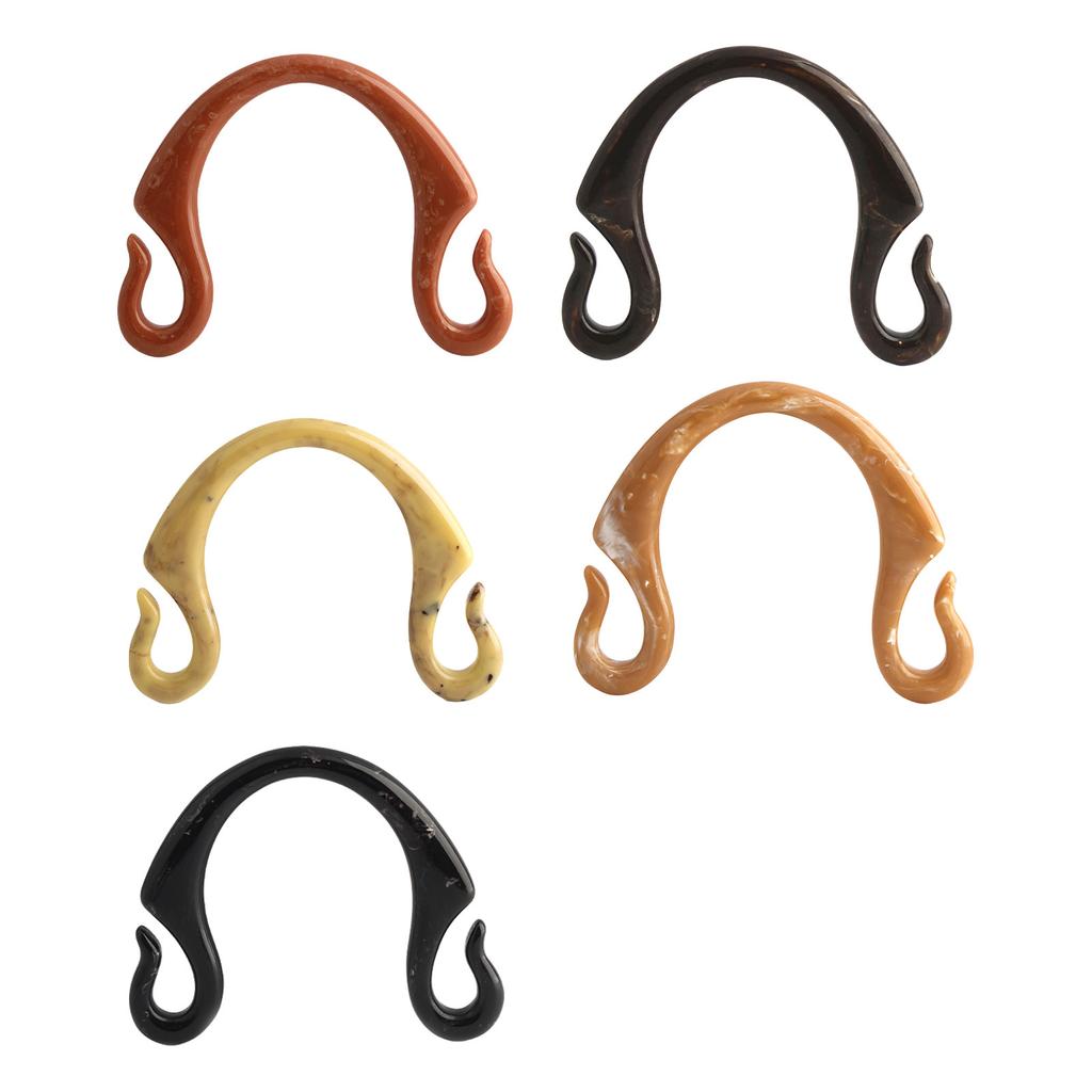Hook Shaped Resins Bag Handle Purse Handle Handbag Handle Replacement for DIY Crochet Bag Making Crafts Purse Supplies