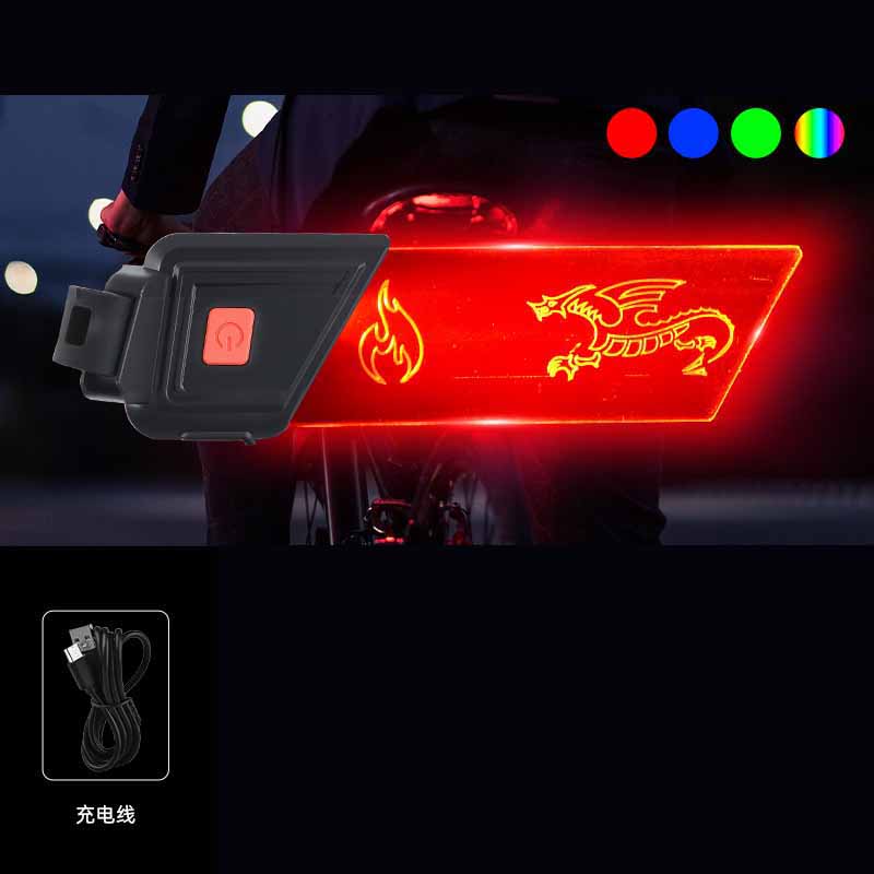 Creative Bike Taillight with Light Plate Design – USB Rechargeable High-Intensity Rear Light for Night Cycling, Road & Mountain Bikes
