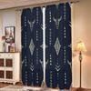 2 Pieces, Ethnic Aztec Cow Head Curtains - Suitable for Living Room, Bedroom, Kitchen and Home Decoration - Add Decorative Fun.