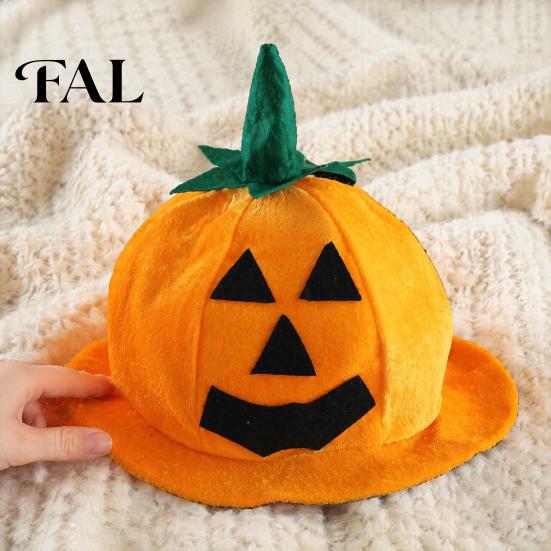 Portable Washable Holiday Hat Halloween Pumpkin for Kids Adults, Funny Plush Bulk Event Gift Supplies Witch Party Costume, Cosplay, Stage Performances