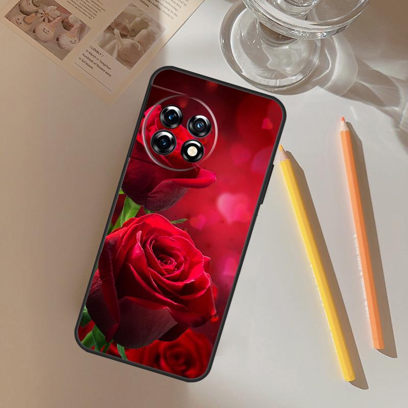 Bright Red Roses Flowers Funda For OnePlus 13R 13 12 R 11 9 10 Pro 8T 9RT 10T OnePlus Nord CE 2 3 4 Lite N20 N30 Case