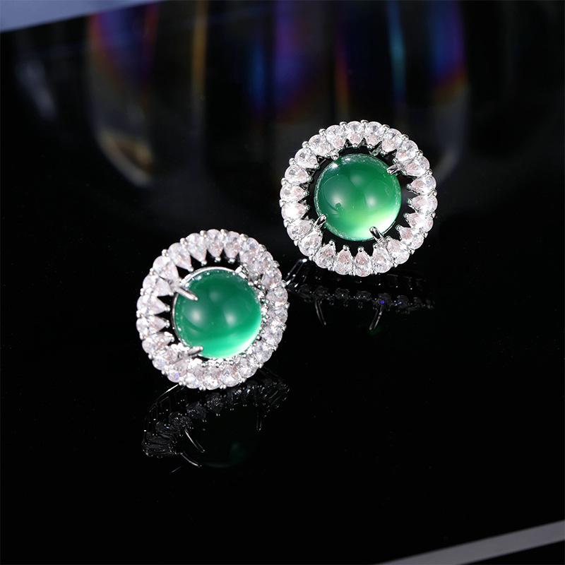 

Серьги-иглы из серебра 925 пробы, новые ретро-серьги класса люкс, изысканные круглые серьги-гвоздики класса люкс.