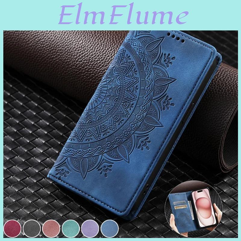 G55 Motorola For Moto G85 G35 5g Case Mandala Leather Magnetic Case On For Moto G 84 G34 G54 Power G14 G04 G24 Flip Cover Funda