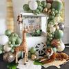Bruiloft Verjaardag Babyborrel Geslachtsonthulling Decoraties Stofblauw Wit Ballonnenboog Slingerset