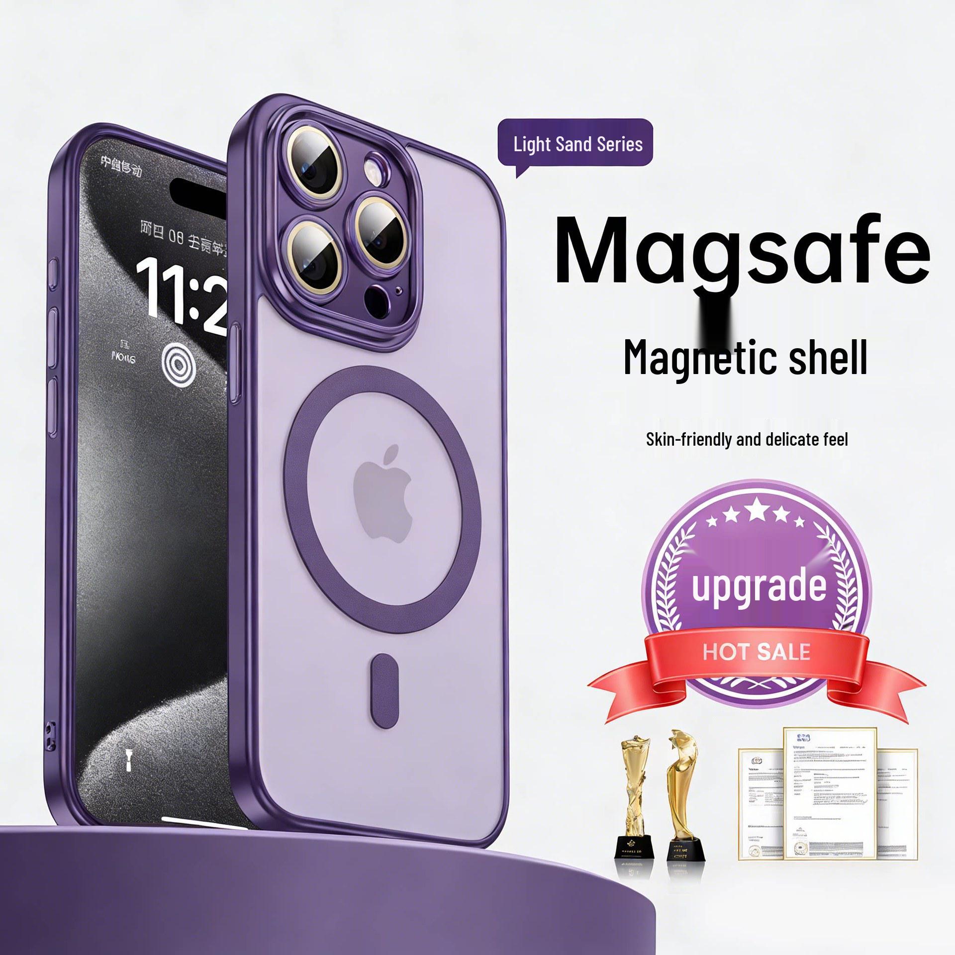 Magnetic Apple iPhone 15 Pro Max & iPhone 14 MagSafe-Compatible Case - Skin Feel 13 Pro Max