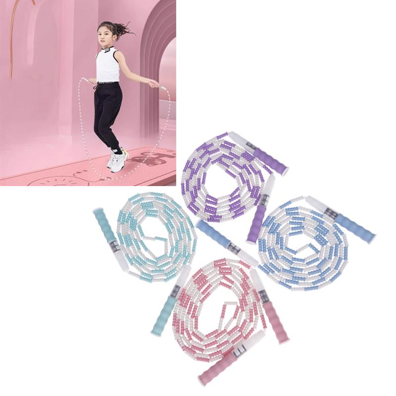 2.8M Skill Jumping Bamboo Jump Rope Pvc Beginners Soft Beaded No Tangle Segmented Fitness Workout Jump Rope Writable Names