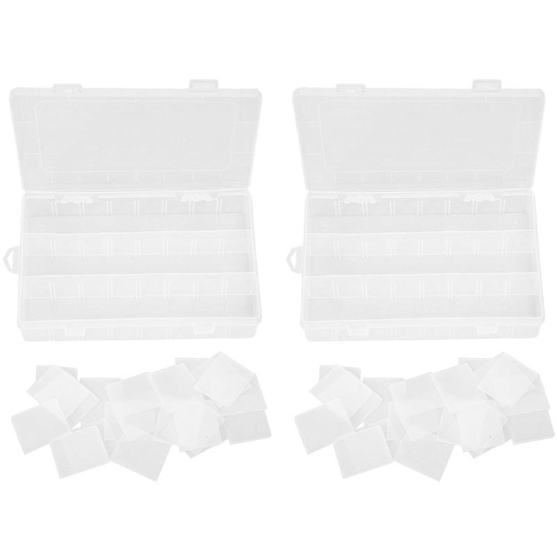BHBL Clear Storage Box, Storage Box with Adjustable Dividers, Craft Storage Box, for DIY Jewelry Storage Box
