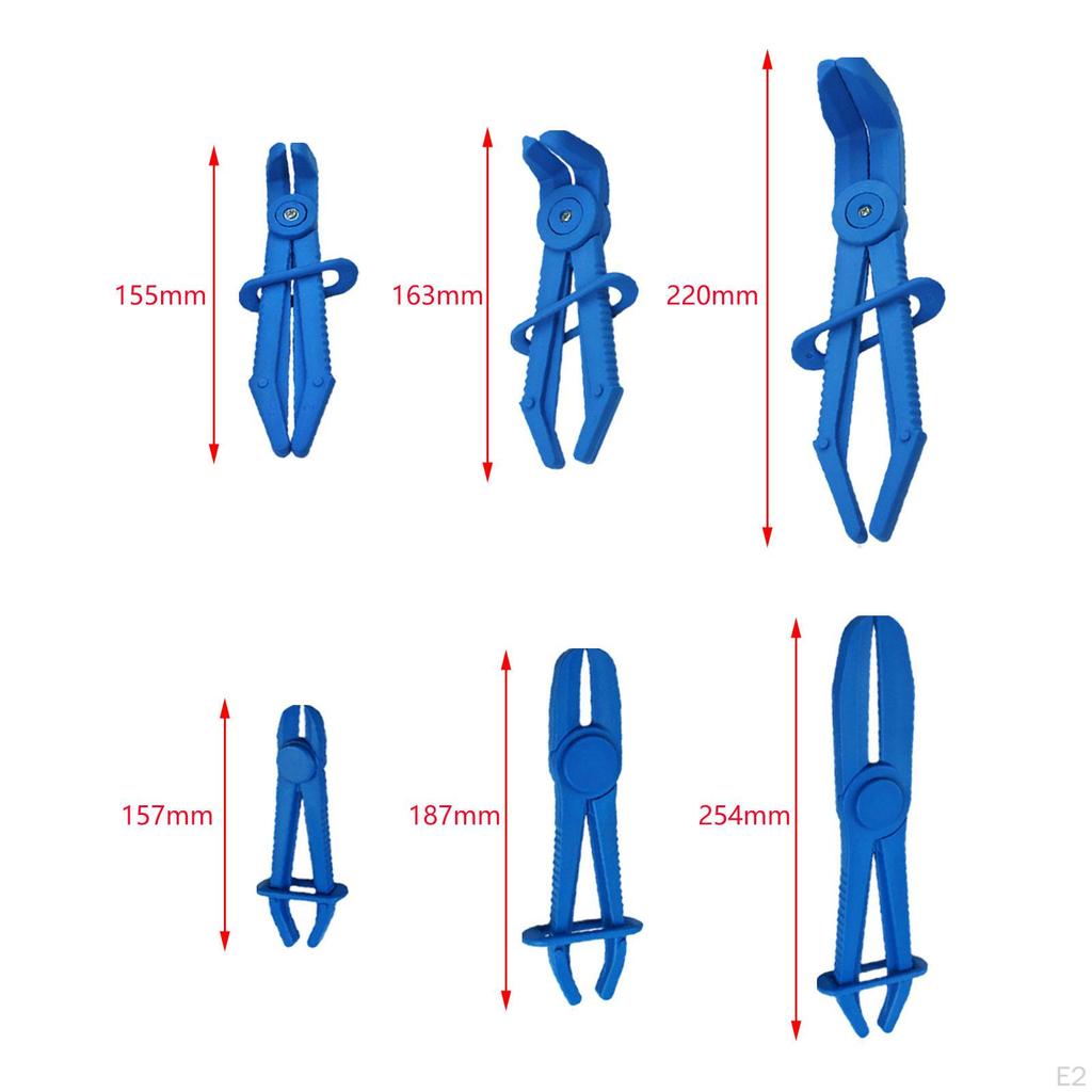 6 Stücke Schläuche Cutoff Zange Schlauch Prise Kurve Reparatur Werkzeuge Öl Wasser Kraftstoff Linie Zange Klemmen