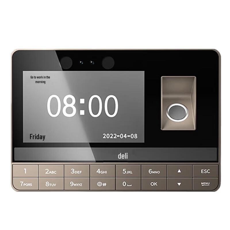 Deli 13866 Smart Face & Fingerprint Attendance Machine