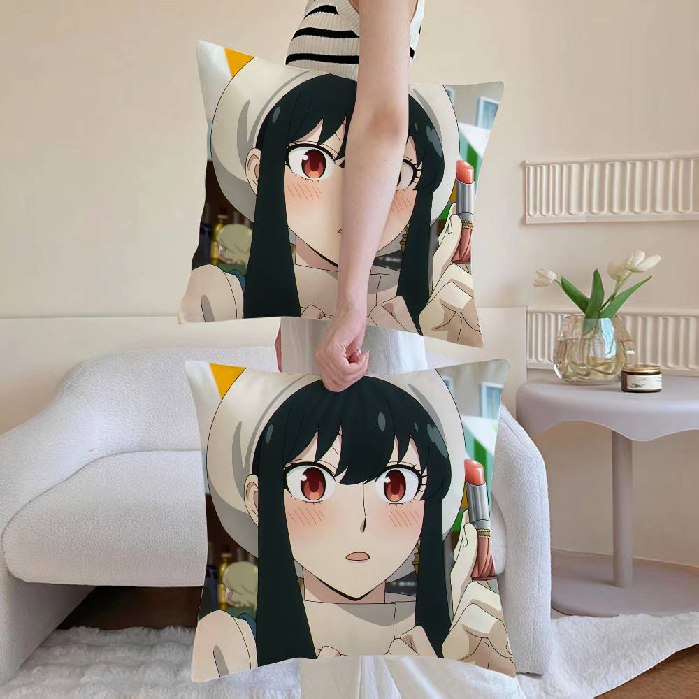 S-SPY Anime FAMILY Pillow Case Sofa and Living Room Decorative Cushion Covers Dust-proof and Mite-proof Invisible Zipper