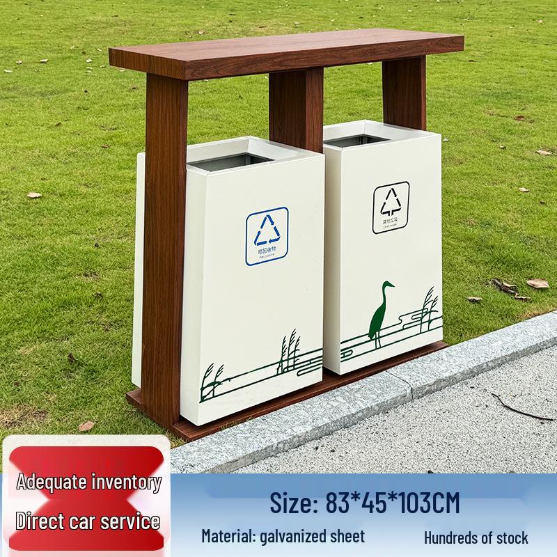 Vintage Outdoor High-End Trash Can for Parks, Hotels, and Antique-Style Communities