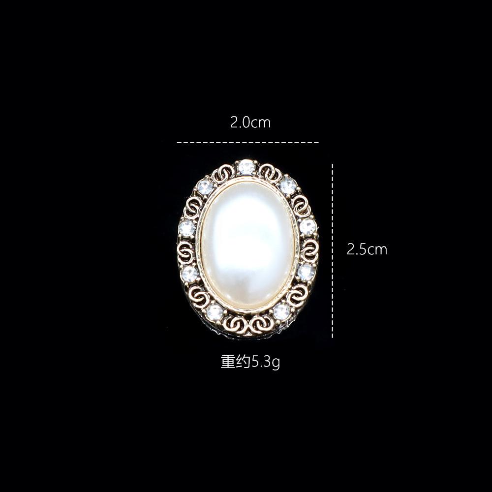Xiaoxiangfeng Retro Old Series Alloy Jewelry Pearl Diamond Hole Shoes Diy Flat Bottom Buckle Mobile Phone Case Accessories