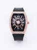 Orologio da polso di lusso con diamanti per donna Orologio al quarzo alla moda ed elegante con cinturino in silicone Impermeabile luminoso Orologio Tonneau