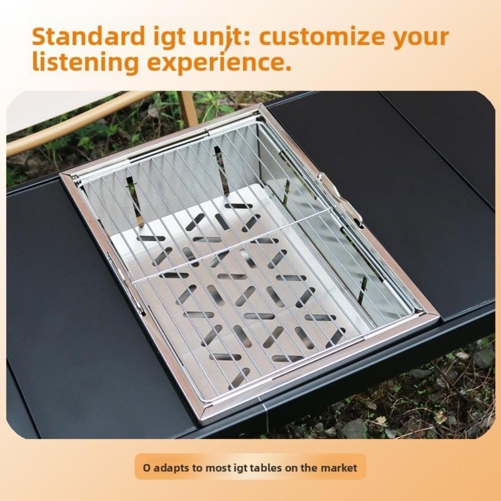 Folding IGT Barbecue Grill Stainless Steel Portable BBQ Rack  Picnic Activities