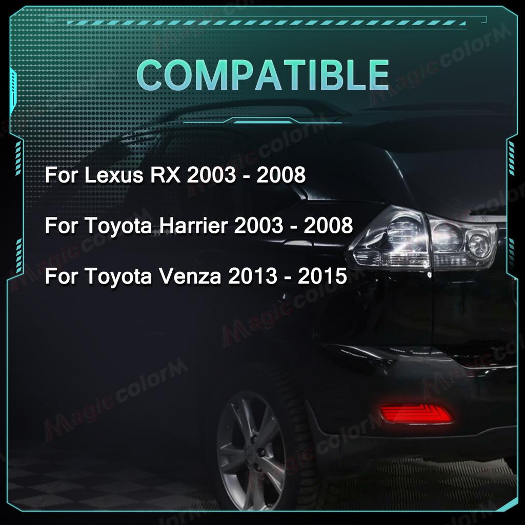 For Lexus RX For Toyota Harrier 2003 - 2008 For Venza 2013 - 2015 Rear Bumper Reflector Lights Dynamic Turn Signal Brake Lamps