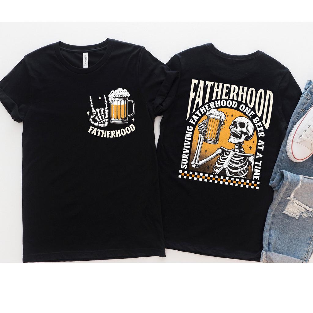 Fatherhood Mens Tshirt Summer Tracksuit Round Neck Pullover Shortsleeved Tops Casual Sportswear Harajuku Trendy Streetwear