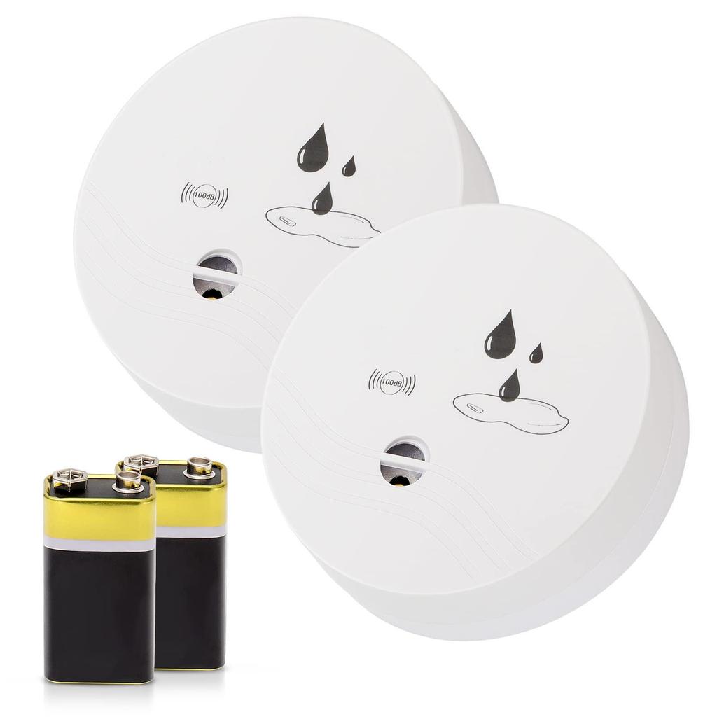 100dB Water Leak Detector Alarm with 9V Battery Power