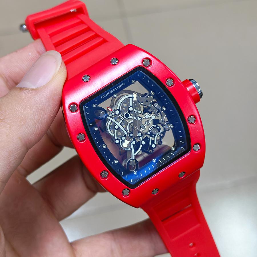 Luxury Men’s Quartz Wristwatch for Man Hollow Style Automatic Watches Male Mechanical Watch Calendar Sports Waterproof