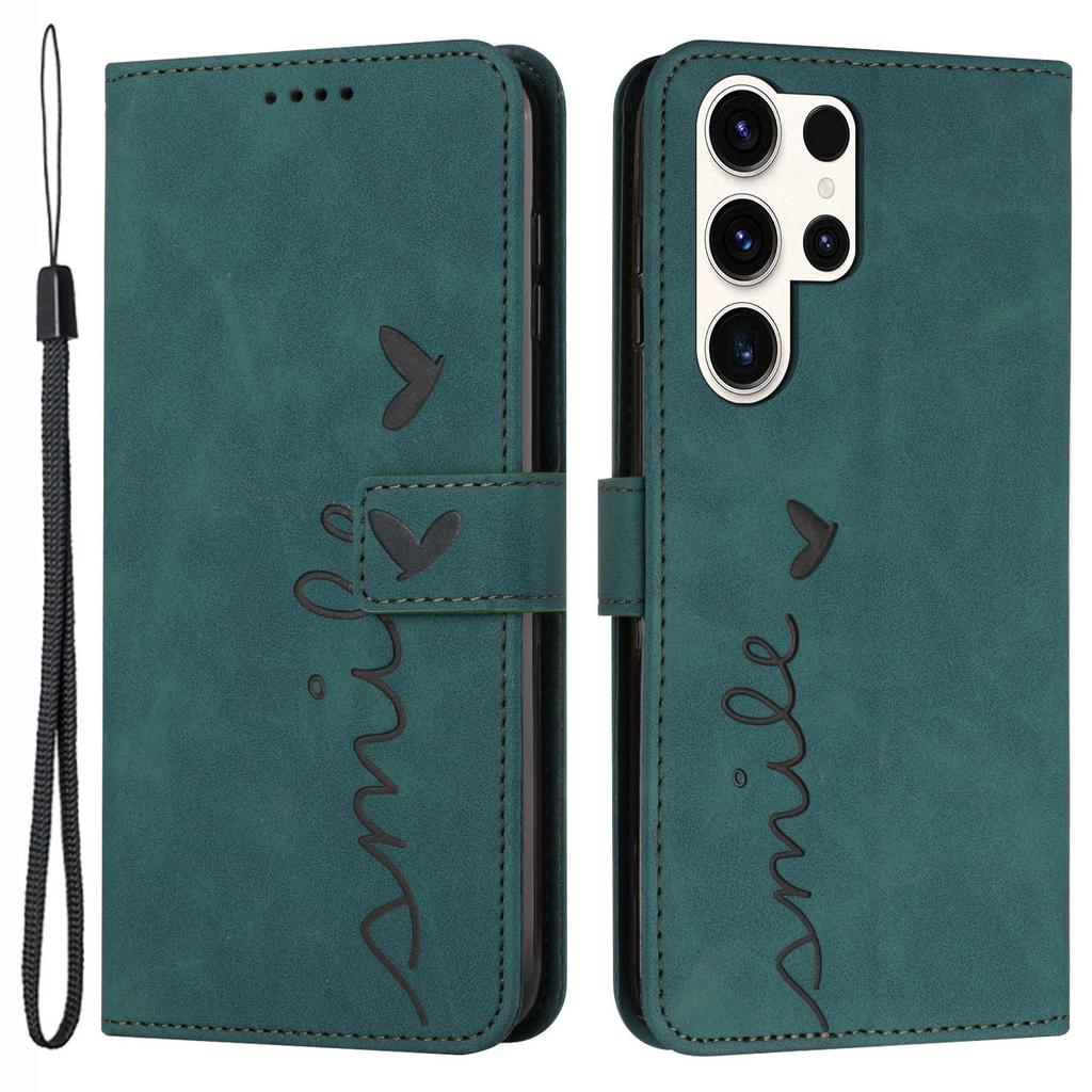For Samsung Galaxy S24 Ultra Cell Phone Case Skin-touch Leather Wallet Protective Cover