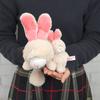 NICI Angora Rabbit Figure Pouch, White, Pencil Case, Cosmetics