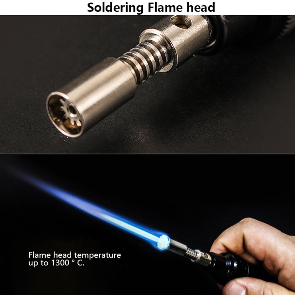 14pcs Portable Soldering Iron Kit Gas Soldering Iron Pen Butane Cordless Welding Gun Burner Adjustable Flame Blow Torch Tip Tool