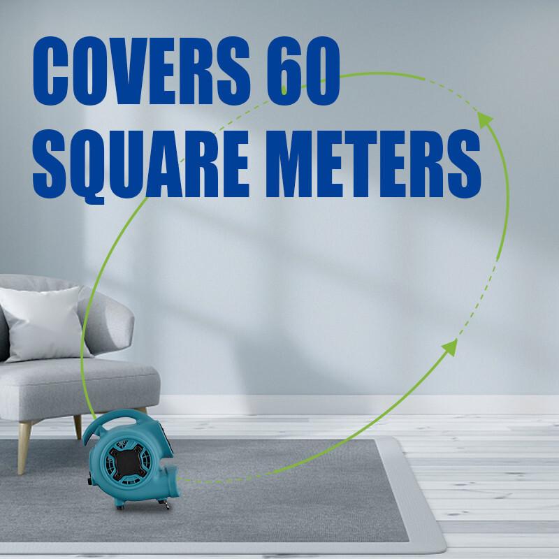 XPOWER P-250NT Blue Air Mover Carpet Dryer Floor Blower Fan Timer 8Oz Aroma Bead