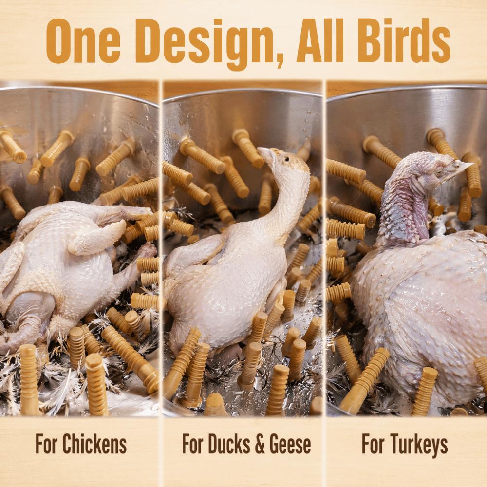 50Pcs Large Elasticity Chicken Plucker Fingers Soft Texture Feather Picking Fingers  Geese