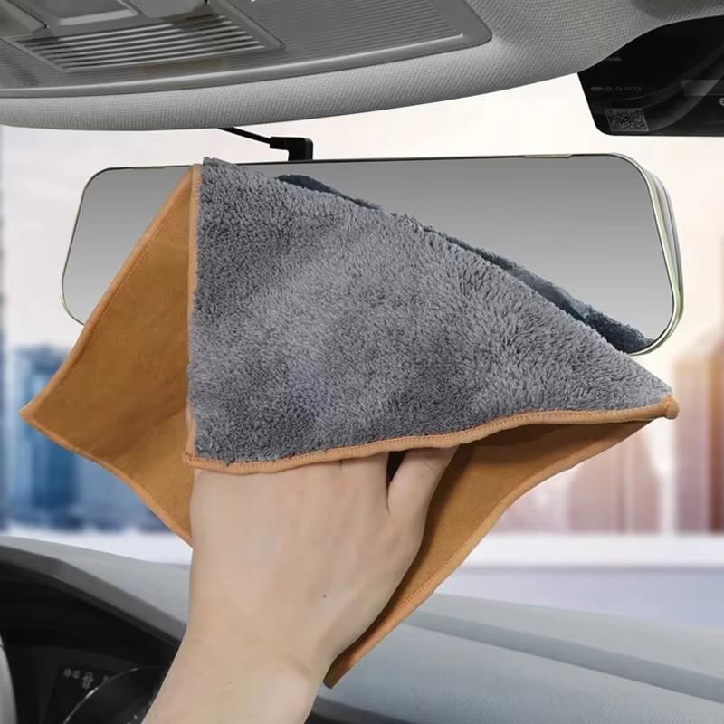 TFHM4 Suede Car Cleaning Towel Soft Brush Car Gap Dust Removal Tool For Mercedes Benz AMG GLC W203 W206 W220 W205 W211 W212 W201 W210