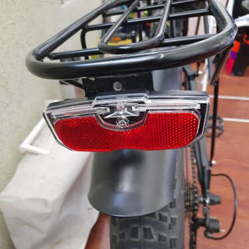 MTB Bike Luggage Rack Light LED Bicycle Tail Light Waterproof Powered Bicycle Rear Seat Reflective Taillight Bicycle Accessory