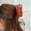 Korean Style Acetic Acid Hair Claw Waterproof Acrylic Hair Accessories Fruit Shark Clip  Spring
