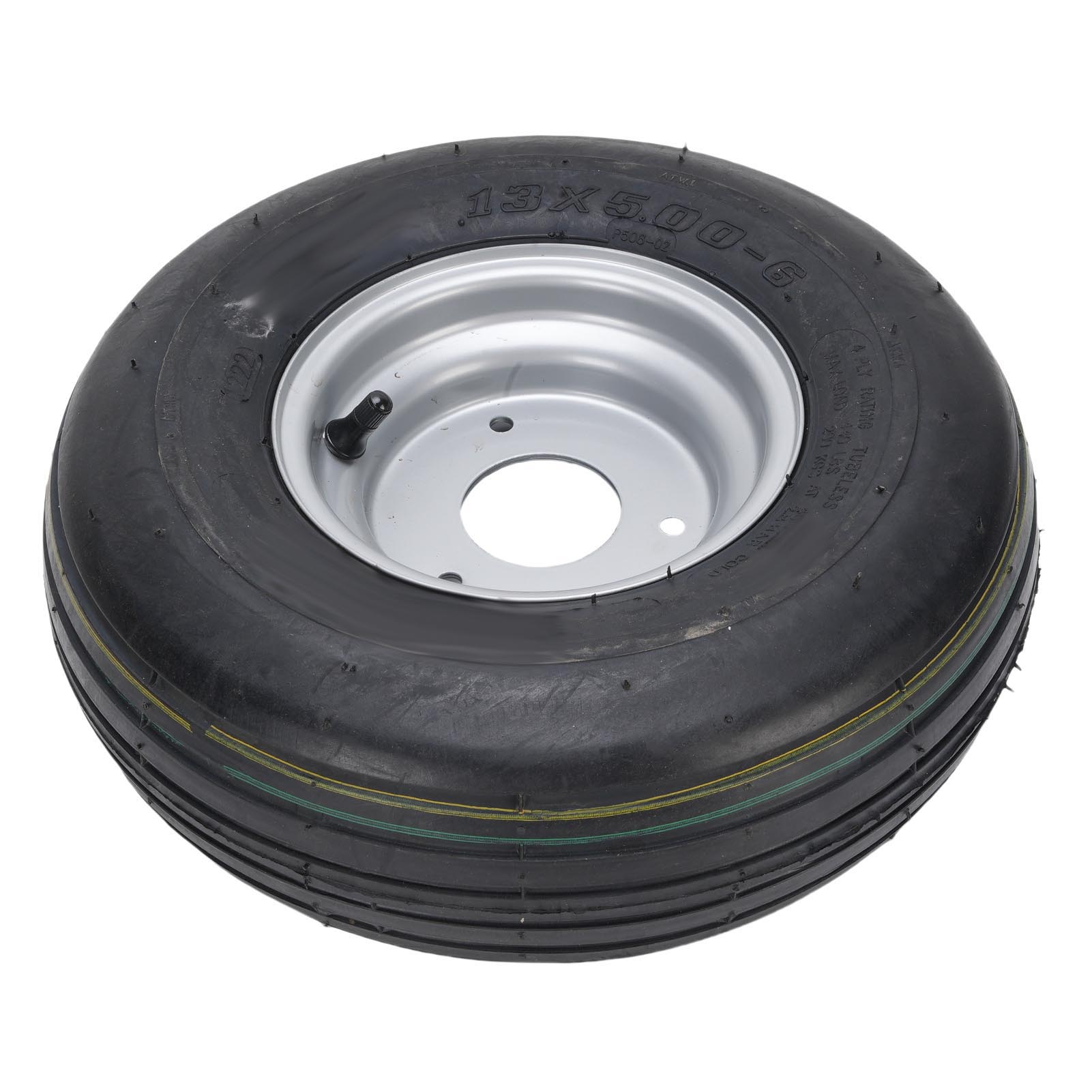 

Шина для квадроцикла 13x5.00 6 6 дюймов с диском Нескользящая для квадроцикла UTV Квадроцикла Внедорожника Картинг Мини-байка Газонокосилки Серебристая серебряный