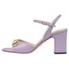 Gucci Horsebit Leather One Strap Sandals Women's Purple 771603 C9D00 5236