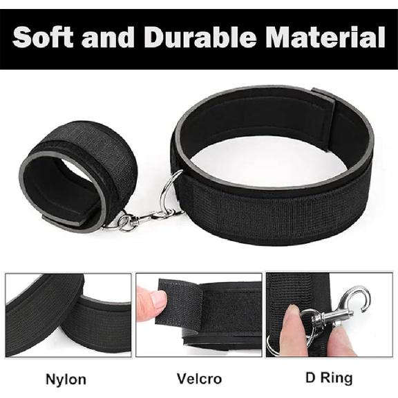 Sex Ropes and Restraints Bed Bondaged Straps Bed Chair BDSM Toys Sweater | Bed Tied up Sex Resistance Bands with Ankle Strap Door Frame Sex Cuff