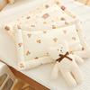 Supportive Neck Supporting Pillow Bear Rabbit Print Lightweight Pillow Gentle Comfortable Cotton Pillow for Infants