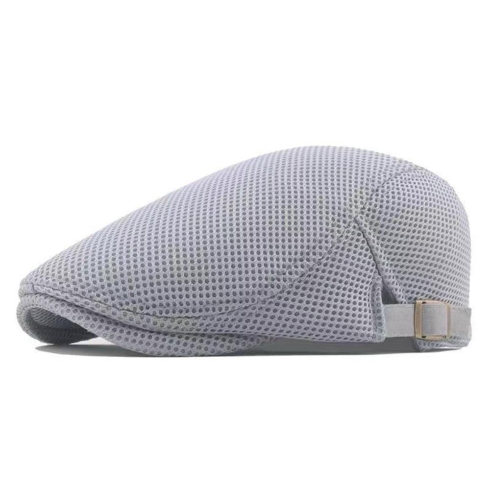 

Versatile Mesh Beret Cap Washable Flat Cap Fashion Casual Breathable Sun Hat Daily Outfit светло-серый