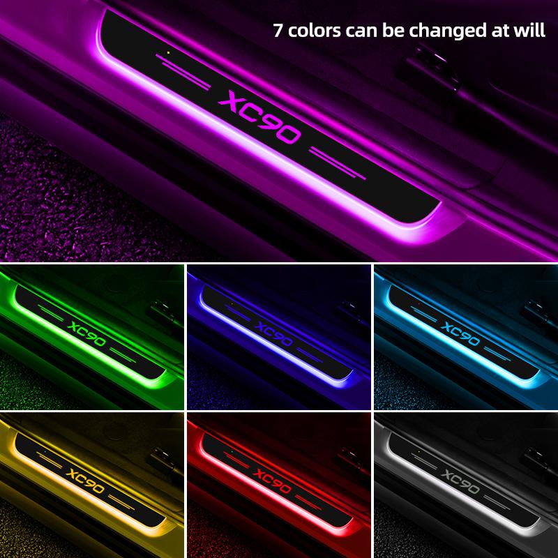 Suitable for Volvo XC40 xc60 xc90 V40 V90 V60 S60 S80 S90 car door sill light wiring free door welcome light accessories