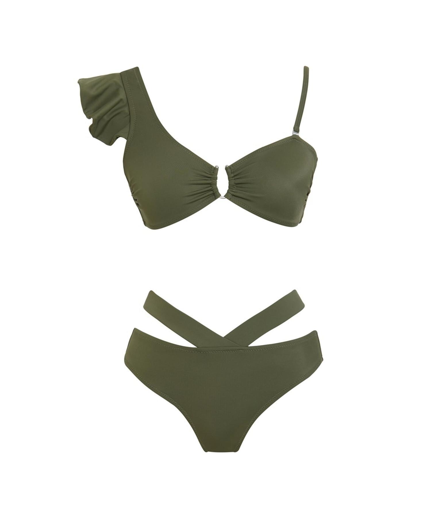 

V-Neck Flounce Bikini Set
