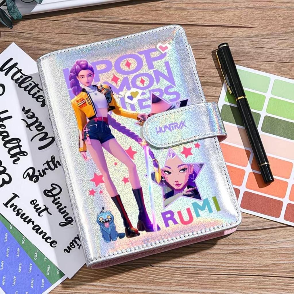 Kpop Hunters Laser Notebook Student Journal Hardcover Loose-leaf Cartoon Anime