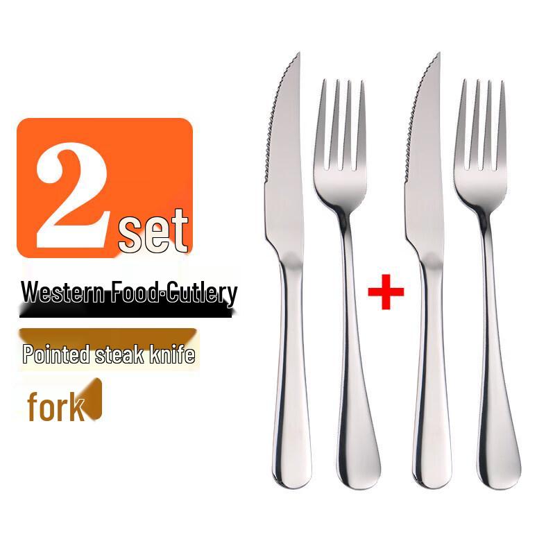 Qiwei 304 Stainless Steel European Dinnerware Set