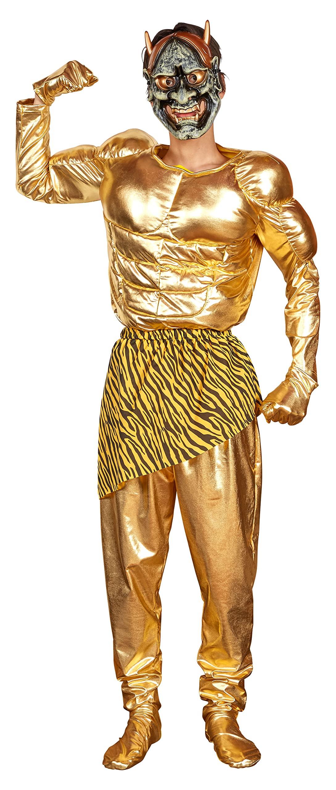 

Setsubun Косплей Хэллоуин Премиум Золотой Демон Унисекс Золотой Карнавальный Костюм [Прозрачный Камень]