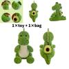 Cute Green Plush Avocado Backpack Toy For Kids Soft And Fluffy Dinosaur Stuffed Animal Pillow
