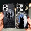 Black Cat Witch Aesthetics Plating Phone Case For Xiaomi Redmi Note 14 15 Pro Plus 13 12 11 11S 11T 10 9S 9 5G Anti-Fall Airabag