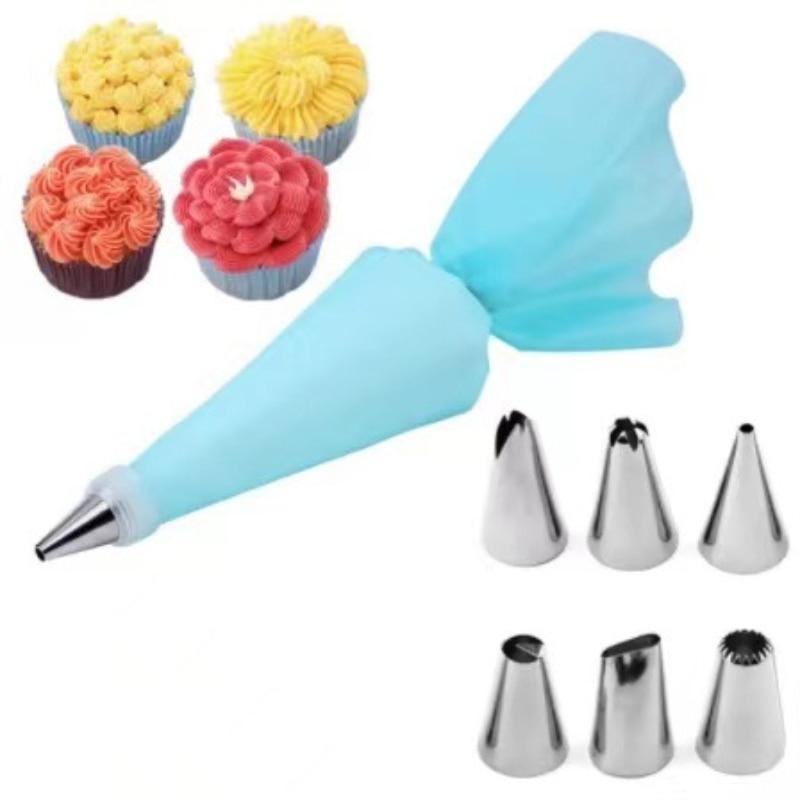 

6/12 шт. наборы насадок для крема из нержавеющей стали для украшения торта, насадки для глазури, крем для украшения торта, кухонные принадлежности для выпечки, аксессуары