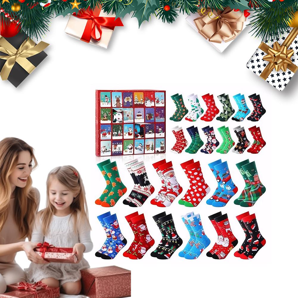

Christmas Socks Advent Calendar 2025 Christmas Advent Calendar with 24 Pairs of Fun and Colorful Socks Xmas Gifts for Women Men China Mainland