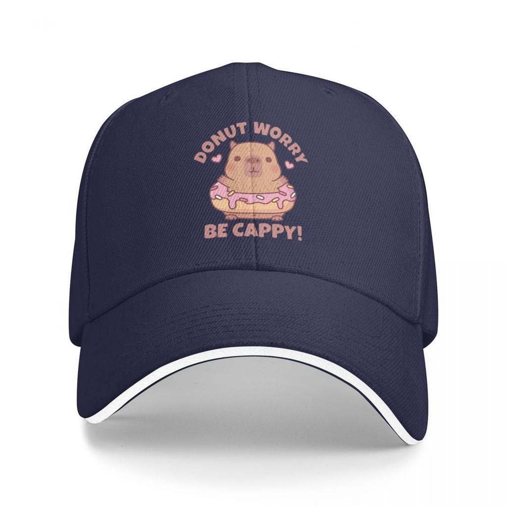 Dont Worry Be Capy Capybaras Baseball Caps Snapback Baseball Hats Breathable Casual Casquette Outdoor Unisex