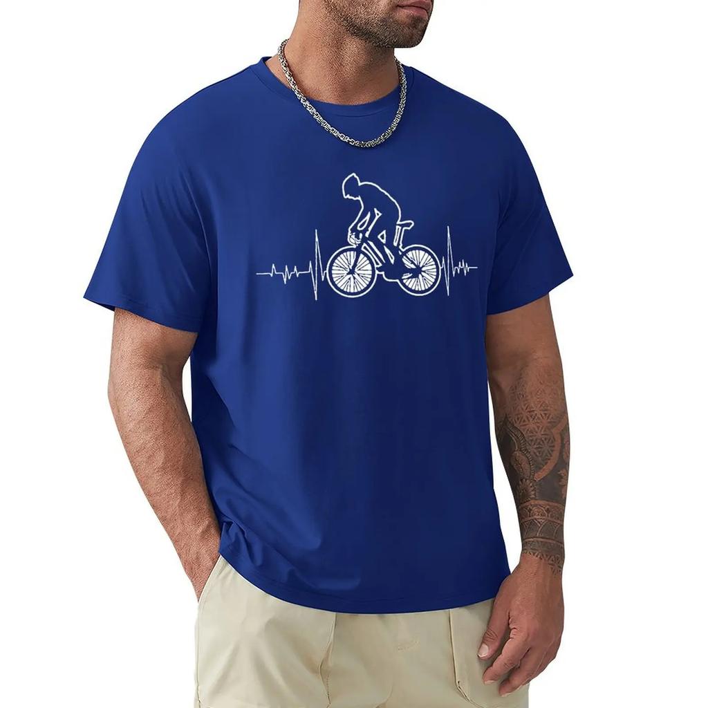 REM Mountain Biking MTB T Shirt Brand Clothes Bicycles Logo Shirt Mountain Bike Heartbeat Funny Bicycle Cycling Gift T-Shirt