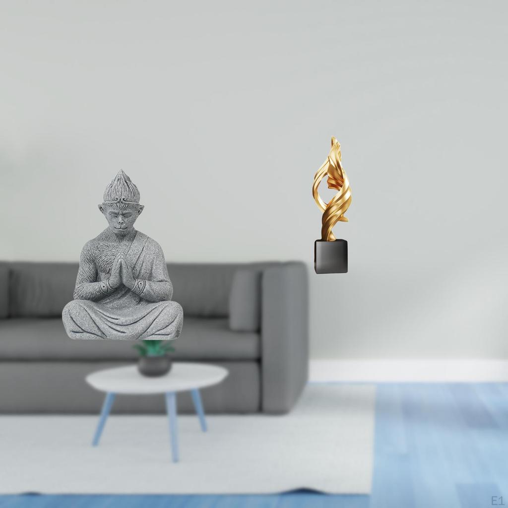 Monkey Buddha Abstract Sculpture Collectible Figurine Statue Decorative Souvenir for Hotel Patio