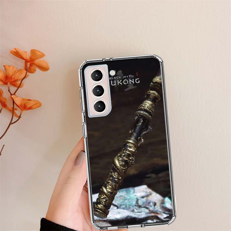 Black Myth Wu Kong Clear Phone Cases for Samsung S26 Ultra Galaxy S25 Edge S24 S23 FE S21 Plus S20 S22 S10 Cover Patterned Compa